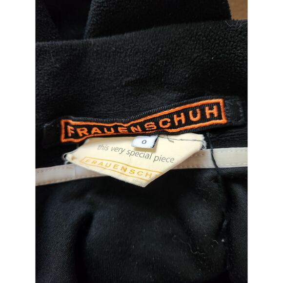 Frauenschuh womens Black Long Sleeve Mock Neck Fleece Pullover Side 1/4 Zip sz 0 - Picture 6 of 7